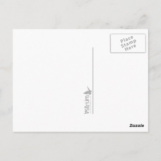 Retro-Pizza Postkarte (Rückseite)