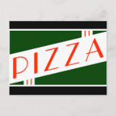 Retro-Pizza Postkarte (Vorderseite)