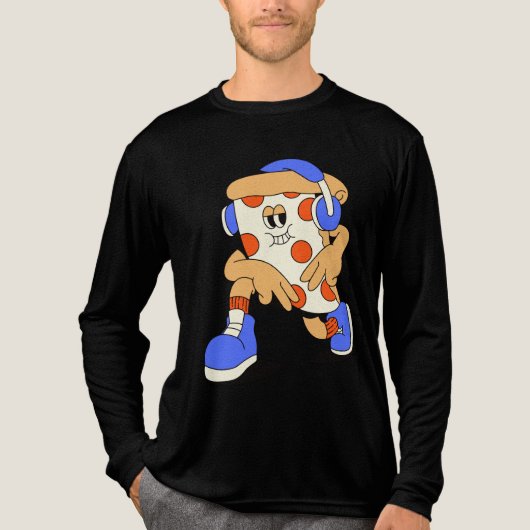 Retro Pizza Tri-Blend Shirt (Vorderseite)