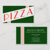 Retro-Pizza Visitenkarte (Vorne/Hinten)
