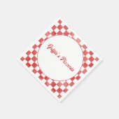 Retro Pizzeria Pizza Party Italian Birthday Party Serviette (Ecke)