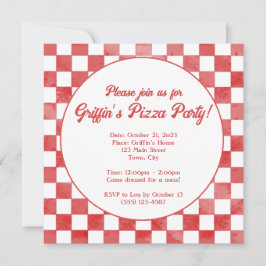 Retro Pizzeria Pizza Party Italienische Geburtstag Einladung