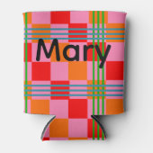 Retro Plaid  Dosenkühler (Vorderseite)