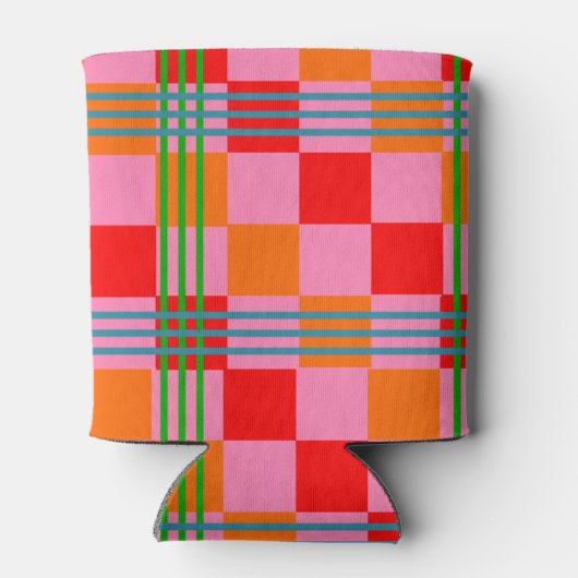 Retro Plaid  Dosenkühler (Rückseite)