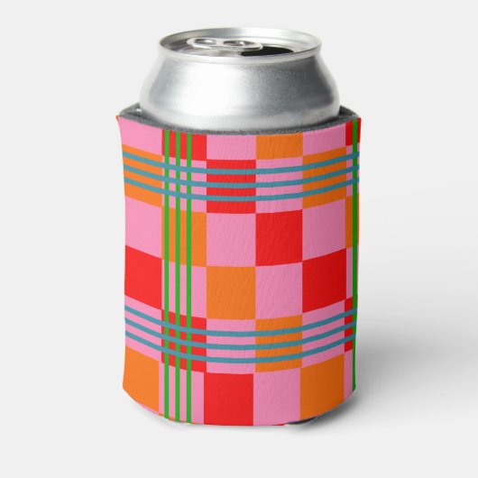 Retro Plaid  Dosenkühler (Kanne Rückseite)