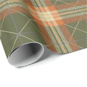 Retro Plaid Mid-Century Holiday Geschenkpapier (Rolleneckpunkt)