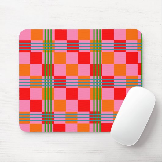 Retro Plaid  Mousepad (Mit Mouse)