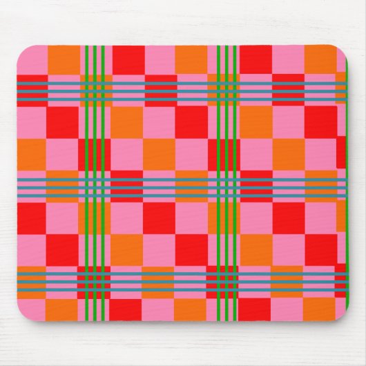Retro Plaid  Mousepad (Vorne)
