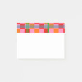 Retro Plaid  Post-it Klebezettel (Vorderseite)