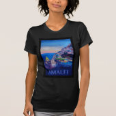 Retro Plakat-Amalfi-Küste Italien T-Shirt (Vorderseite)