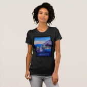 Retro Plakat-Amalfi-Küste Italien T-Shirt (Vorne ganz)