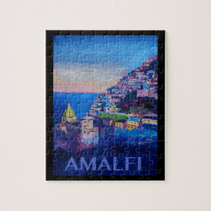Retro-Plakat Amalfiküste Italien Puzzle
