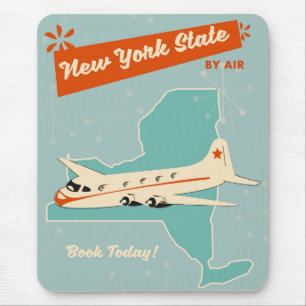 Retro-Plakat des Bundesstaates New York. Mousepad