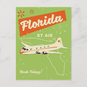 Retro-Plakat des Florida State. Postkarte