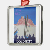 Retro Plakat Dolomiti Italien bei Sella Ronda Ornament Aus Metall (Links)