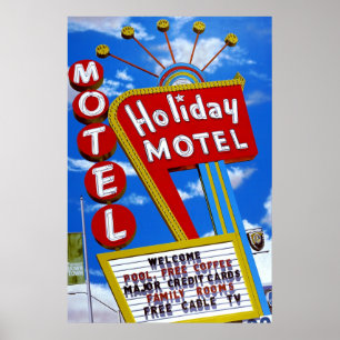 Retro Plakat Feiertags-Motel-Las Vegass