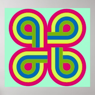 retro Plakat-NO1 des 70ers Poster