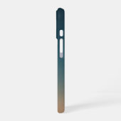 Retro-Planet-Aufsicht mit Spiegelung iPhone 16 Hülle (Linke Seite)