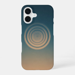 Retro-Planet-Aufsicht mit Spiegelung iPhone 16 Hülle
