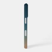 Retro-Planet-Aufsicht mit Spiegelung iPhone 16 Hülle (Rechte Seite)