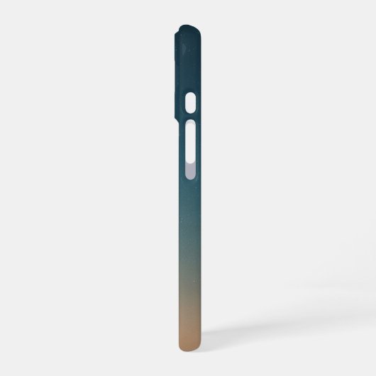 Retro Planet Top View with Reflection iPhone 16 Hülle (Linke Seite)