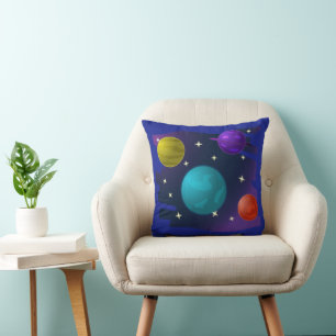 Retro-Planeten Kissen