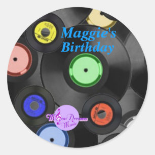 Retro-Platten Kleine klassische Rundkleber Runder Aufkleber