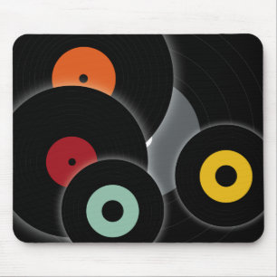 Retro Platten mousepad