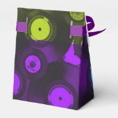 Retro Platten Neonfarbige Collage Geschenkschachtel (Rückseite)