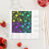 Retro Platten Neonfarbige Collage Serviette (Beispiel)