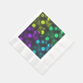 Retro Platten Neonfarbige Collage Serviette (Ecke)