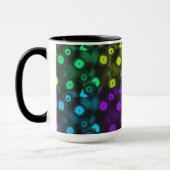 Retro Platten Neonfarbige Collage Tasse (Links)