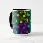 Retro Platten Neonfarbige Collage Tasse (Vorderseite Links)