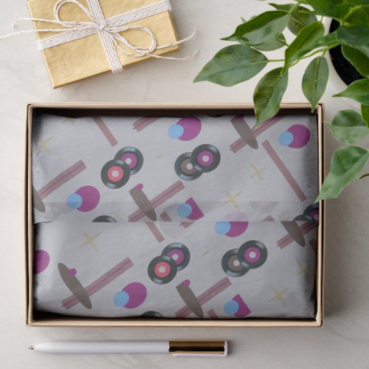 Retro-Platten Stil 1 Seidenpapier (Geschenk)