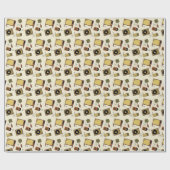 Retro-Platten, T.V., Radio Geschenkpapier (Flach)