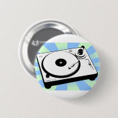 Retro-Plattenspieler Button (Vorne & Hinten)