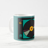 Retro Plattenspieler Kaffeetasse (Vorderseite Links)