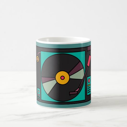 Retro Plattenspieler Kaffeetasse (Mittel)