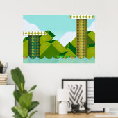 Retro-Plattform-Spiel Poster (Heimbüro)