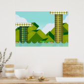 Retro-Plattform-Spiel Poster (Küche)