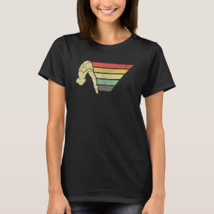 Retro-Plattform-Taucher Vintage-Sprungbrett-Tauc T-Shirt