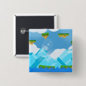 Retro-Plattformspiel Button (Vorne & Hinten)