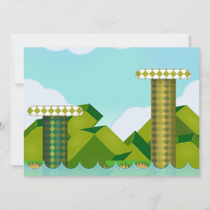 Retro-Plattformspiel Einladung