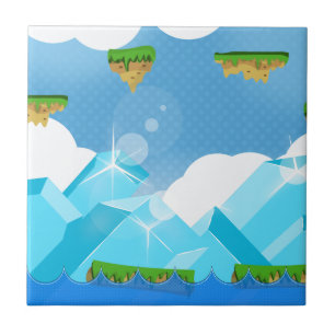 Retro-Plattformspiel Fliese