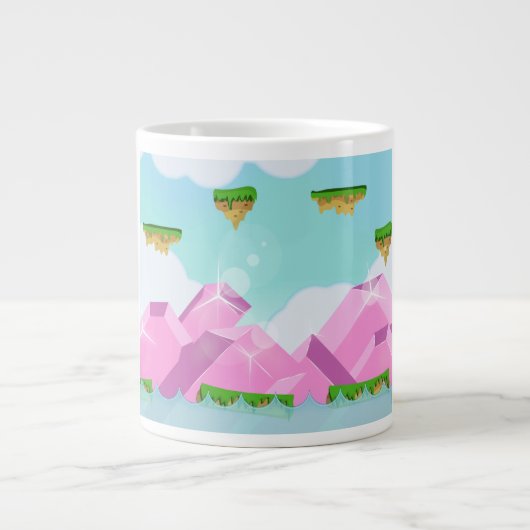 Retro-Plattformspiel Jumbo-Tasse (Vorderseite)
