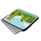 Retro-Plattformspiel Laptopschutzhülle (Vorne Knopf)