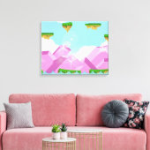 Retro-Plattformspiel Leinwanddruck (Insitu (Wohnzimmer))