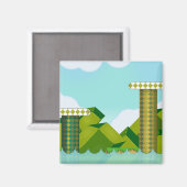 Retro-Plattformspiel Magnet (Vorderseite/Rückseite)