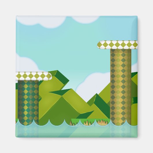 Retro-Plattformspiel Magnet (Vorne)