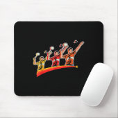 Retro Play Badminton Sport Player Shuttle Mousepad (Mit Mouse)
